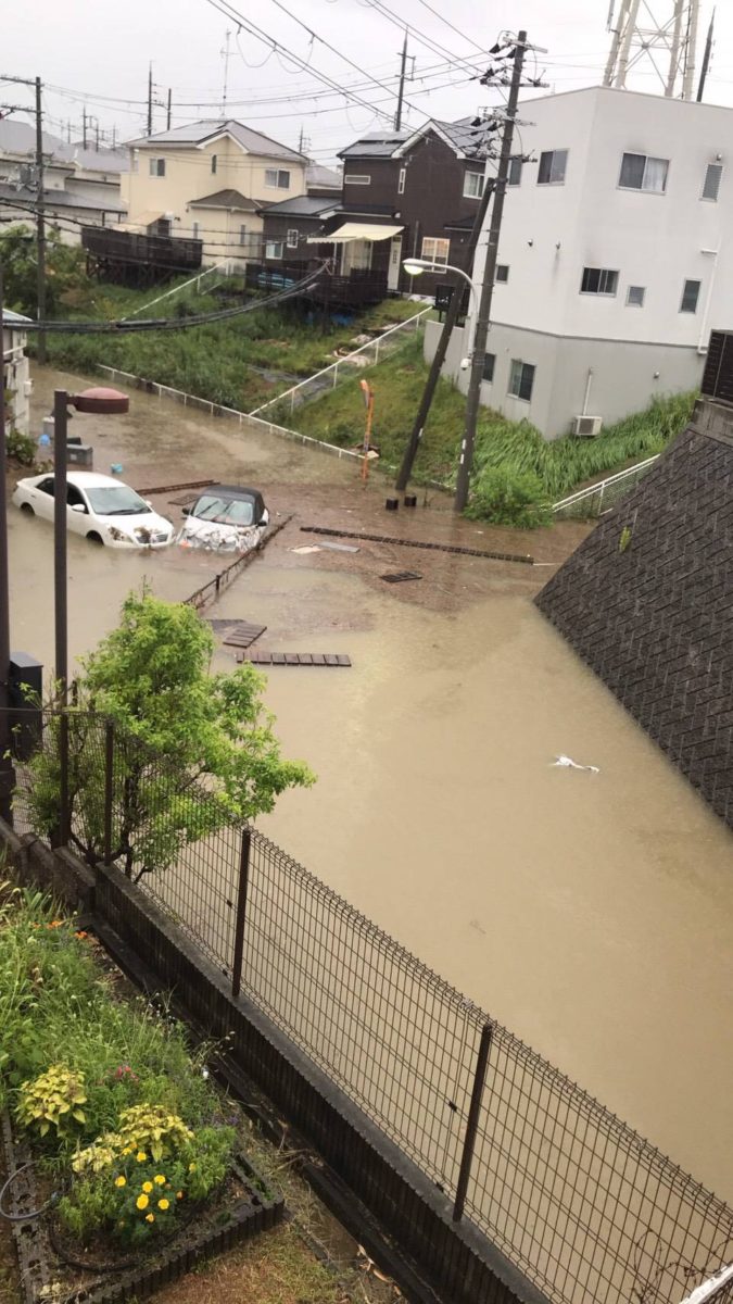 ８月19日、大雨で冠水／和泉市