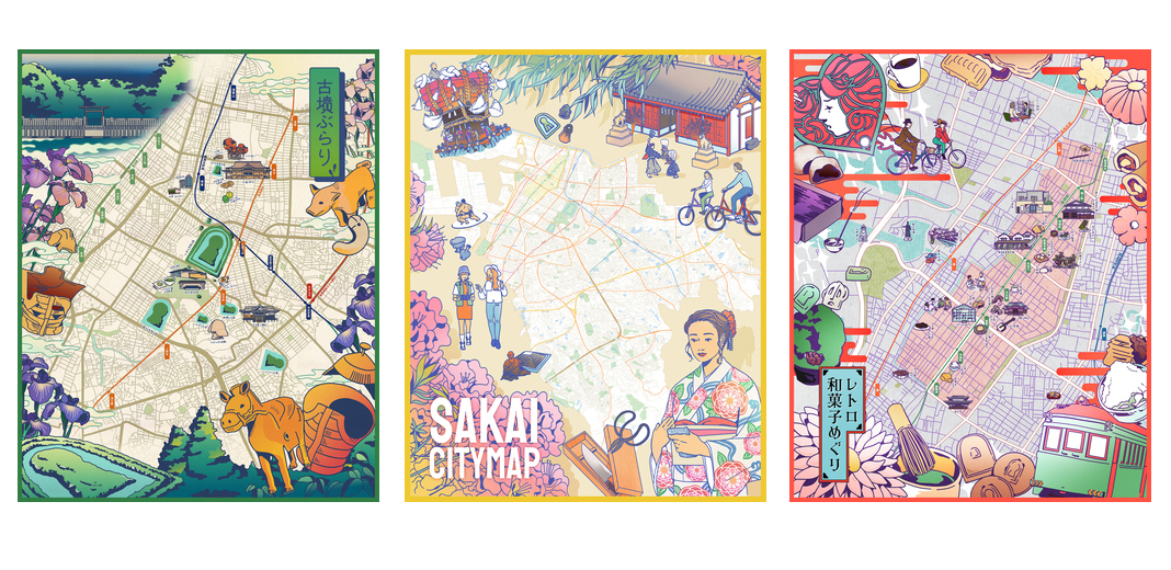 堺市 観光やレジャーに便利なデジタルイラストマップを公開 泉北 金剛さやまコミュニティ