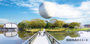 大仙公園内のガス気球イメージ