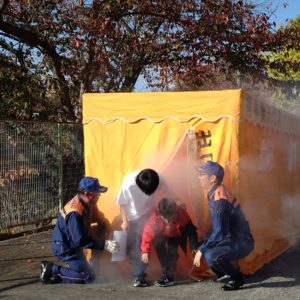 赤坂台学校群で合同防災授業②