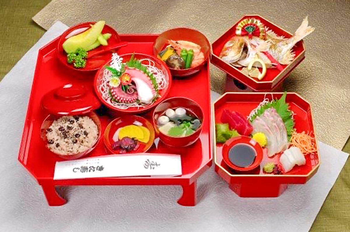 堺市南区］2種類のお食い初め膳 焼鯛付きもあり 要望に対応可／寿司