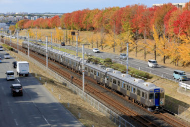 ［堺市南区］松城橋から栂地区を望む、南海泉北線の絶景