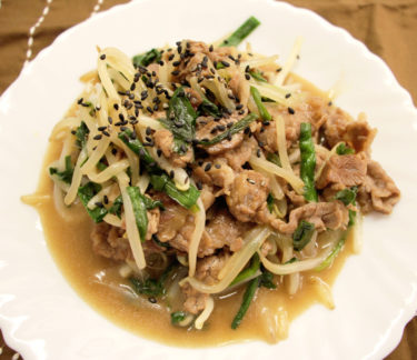 牛肉とニラの甘辛炒め