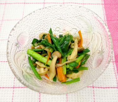 シメジとニラの炒めナムル＜簡単でおいしいレシピvol.２＞