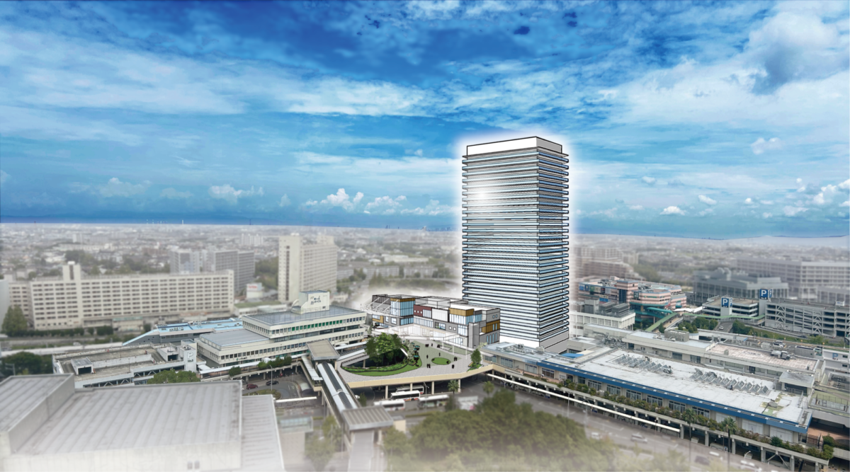 泉ケ丘駅前活性化計画の完成イメージ（南海電鉄提供）