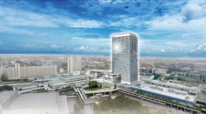 泉ケ丘駅前活性化計画の完成イメージ（南海電鉄提供）